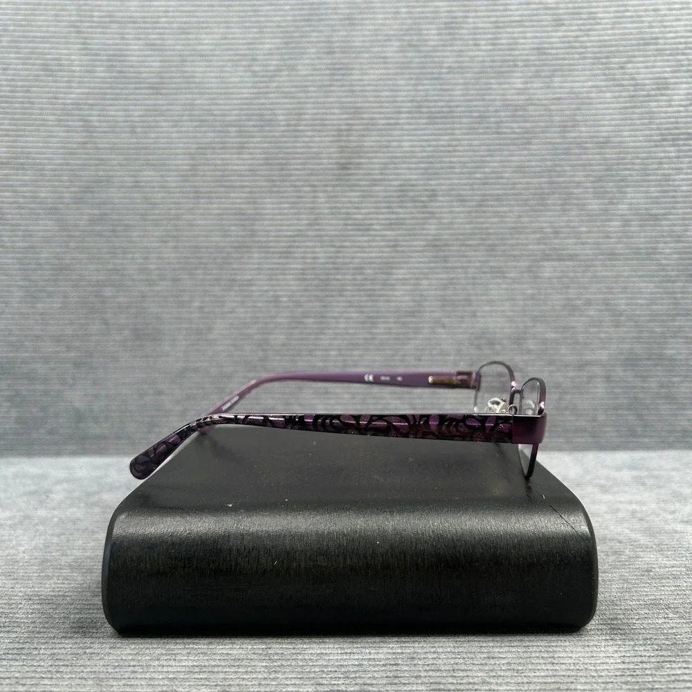 Nine West NW1036 500 Purple Oval Semi-Rimless Y2k Eyeglasses Frames 52-16-135